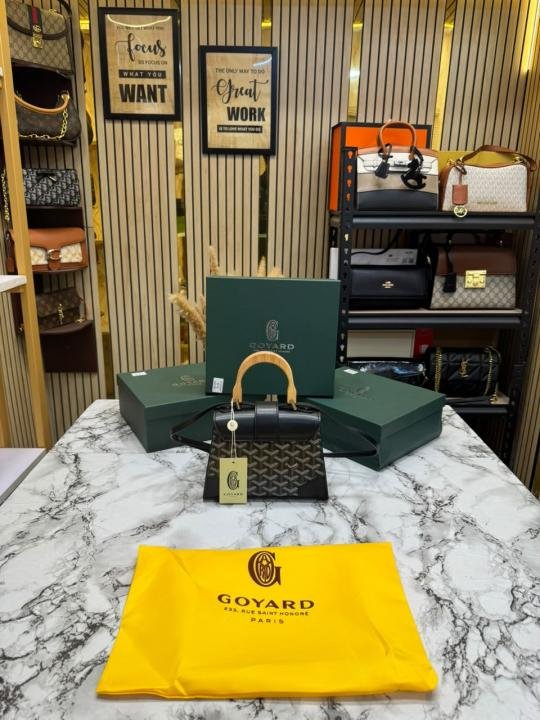 Goyar D Saigon Mini Structured Crossbody Bag With Top Handle With Box And Dust Bag - Image 4