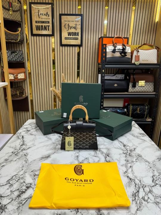 Goyar D Saigon Mini Structured Crossbody Bag With Top Handle With Box And Dust Bag - Image 3