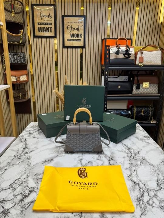 Goyar D Saigon Mini Structured Crossbody Bag With Top Handle With Box And Dust Bag - Image 3