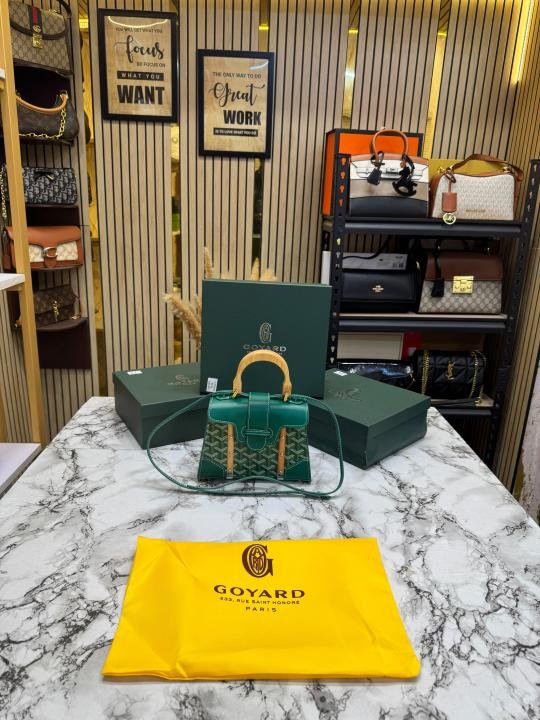 Goyar D Saigon Mini Structured Crossbody Bag With Top Handle With Box And Dust Bag