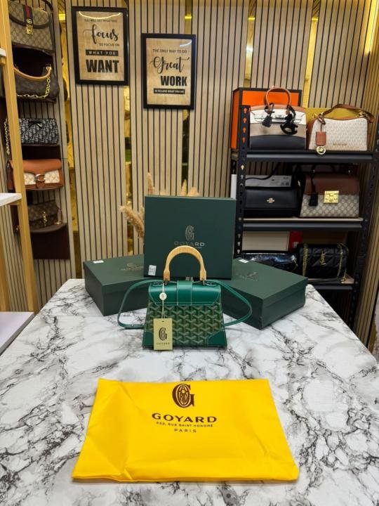 Goyar D Saigon Mini Structured Crossbody Bag With Top Handle With Box And Dust Bag - Image 2