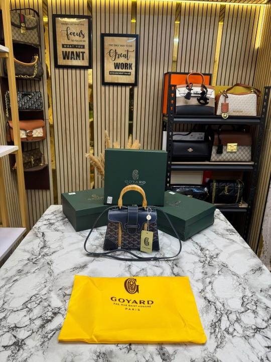 Goyar D Saigon Mini Structured Crossbody Bag With Top Handle With Box And Dust Bag - Image 1
