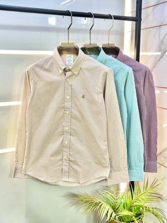 Brooks Brothers Beigie Micro Checks Premium Shirts F3164-be - Image 3