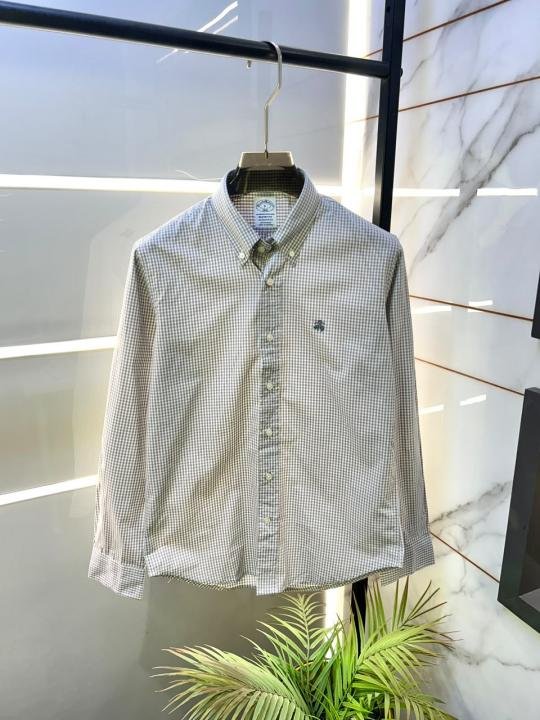 Brooks Brothers Grey Micro Checks Premium Shirts F3164-gy - Image 2
