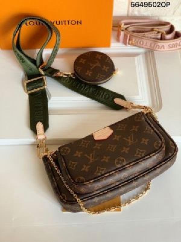 Louis Vuitton Monogram Green Pochette Shoulder With Dust Bag Dust Bag - Image 2