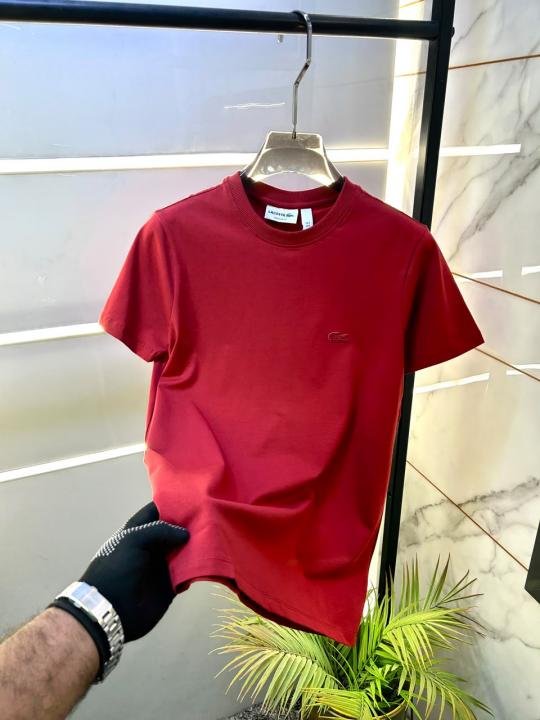 Lacoste Lacoste Maroon Premium Round Neck T-shirt With Brand Packing F5017-ma - Image 3