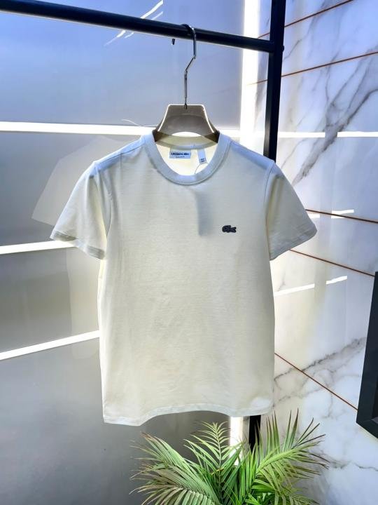 Lacoste Lacoste White Premium Round Neck T-shirt With Brand Packing F5017-wh