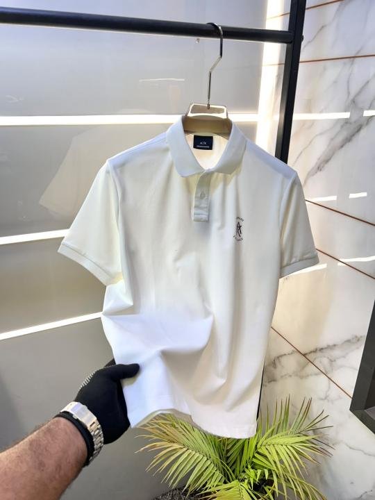 Armani Exchange Armani Exchange White Polo Premium Collar Neck T-shirt F3697-wh - Image 3