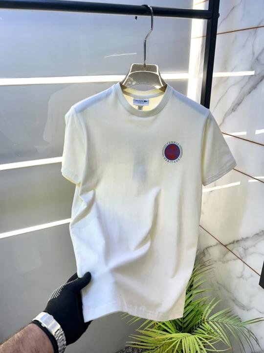 Lacoste Lacoste Cream Premium Round Neck T-shirt F3826-c2 - Image 13