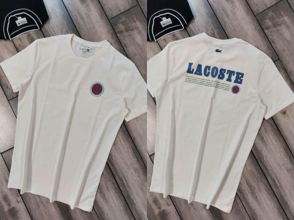 Lacoste Lacoste Cream Premium Round Neck T-shirt F3826-c2 - Image 10