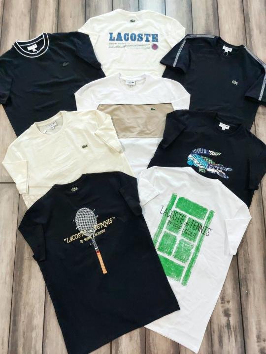 Lacoste Lacoste Cream Premium Round Neck T-shirt F3826-c2 - Image 8