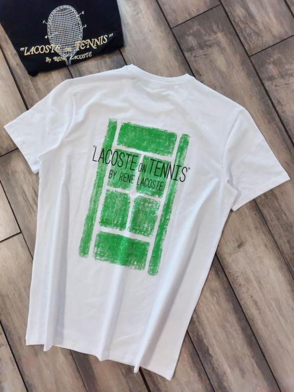 Lacoste Lacoste White Premium Round Neck T-shirt F3826-wh - Image 10