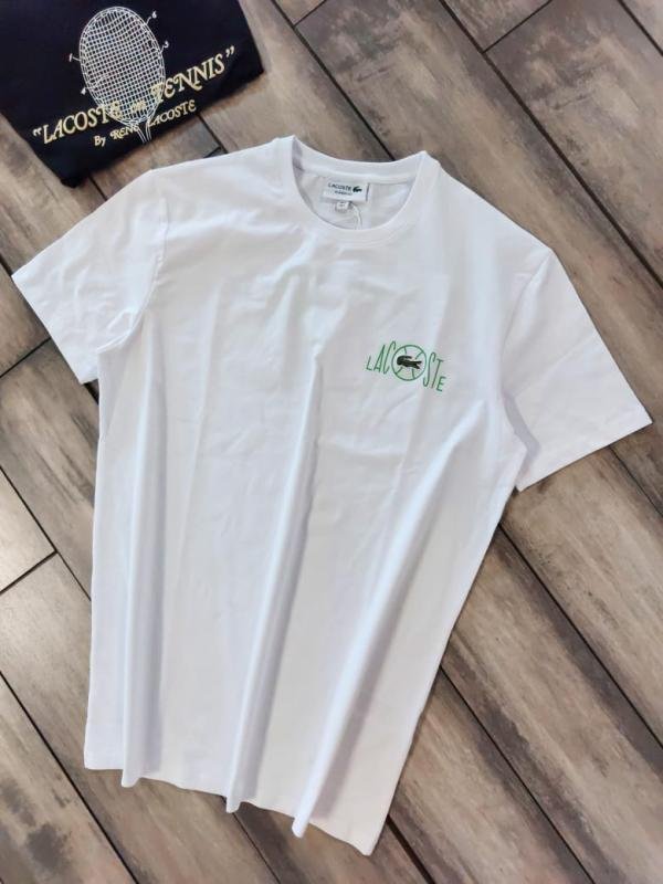 Lacoste Lacoste White Premium Round Neck T-shirt F3826-wh - Image 9