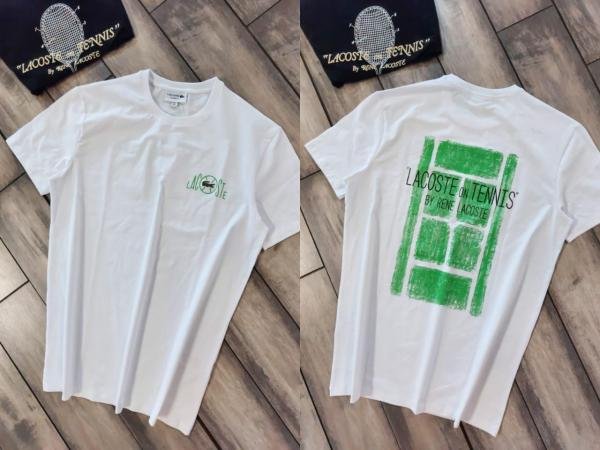 Lacoste Lacoste White Premium Round Neck T-shirt F3826-wh - Image 8