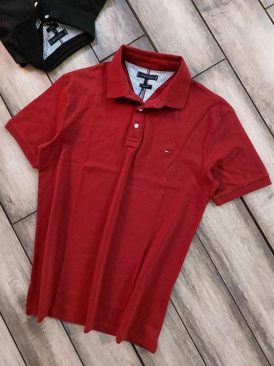 Tommy Hilfiger Tommy Hilfiger Maroon Polo Premium Collar Neck T-shirt F3934-ma - Image 13