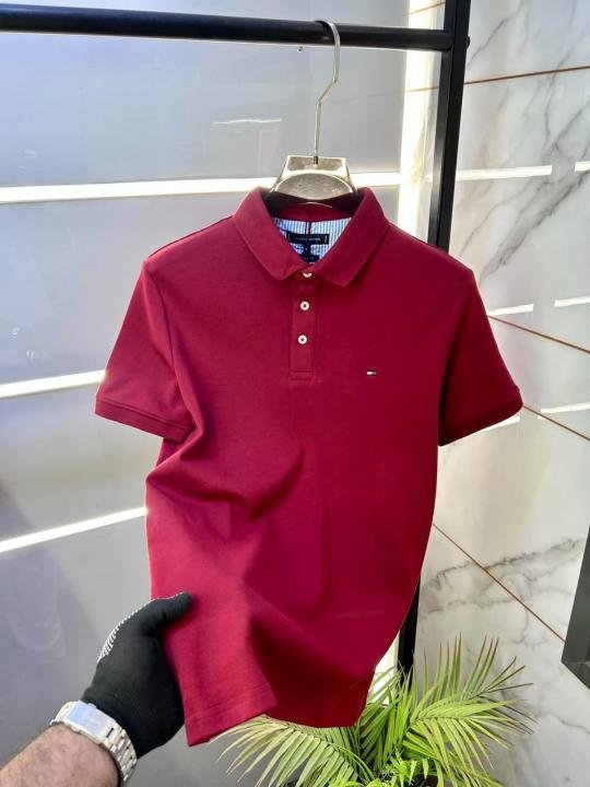 Tommy Hilfiger Tommy Hilfiger Maroon Polo Premium Collar Neck T-shirt F3934-ma - Image 3