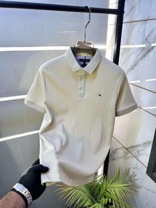 Tommy Hilfiger Tommy Hilfiger Cream Polo Premium Collar Neck T-shirt F3934-cr - Image 12
