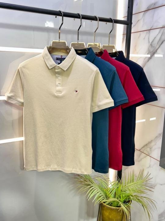 Tommy Hilfiger Tommy Hilfiger Cream Polo Premium Collar Neck T-shirt F3934-cr - Image 11