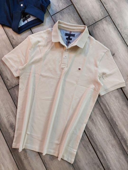 Tommy Hilfiger Tommy Hilfiger Cream Polo Premium Collar Neck T-shirt F3934-cr - Image 10