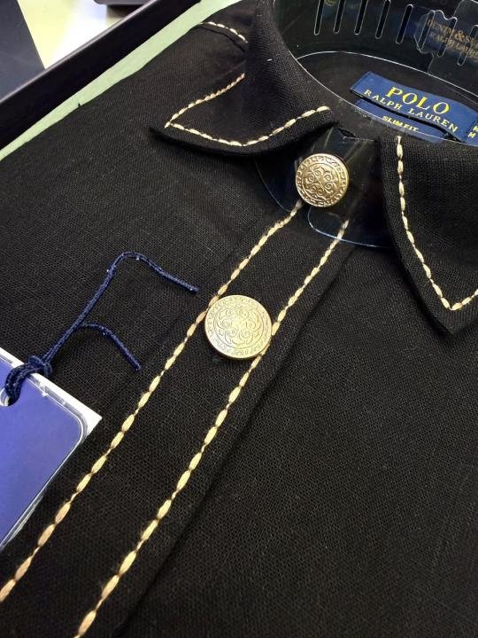 Ralph Lauren Ralph Lauren Black Hunting Safari Linen Premium Shirt With Brand Box Packing F3970-bl - Image 9