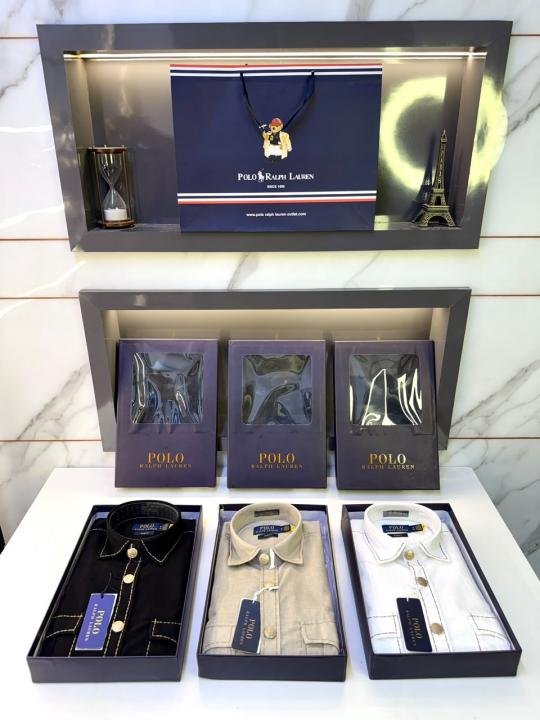 Ralph Lauren Ralph Lauren Black Hunting Safari Linen Premium Shirt With Brand Box Packing F3970-bl - Image 3