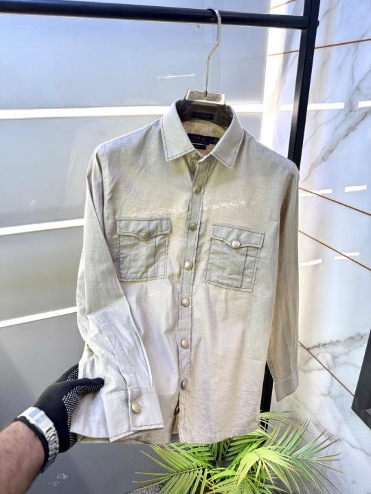 Ralph Lauren Ralph Lauren Beige Hunting Safari Linen Premium Shirt With Brand Box Packing F3970-be - Image 10