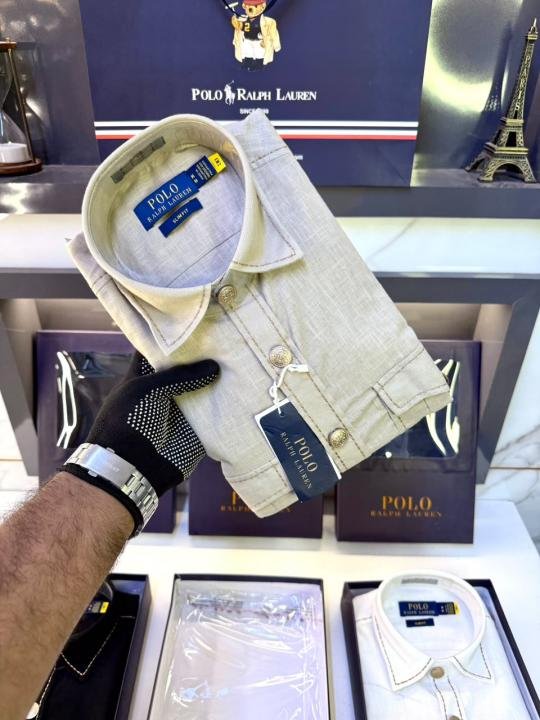 Ralph Lauren Ralph Lauren Beige Hunting Safari Linen Premium Shirt With Brand Box Packing F3970-be - Image 6