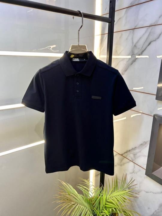 Karl Lagerfeld NAVY Polo Premium Collar Neck T-shirt F3931-ny - Image 14