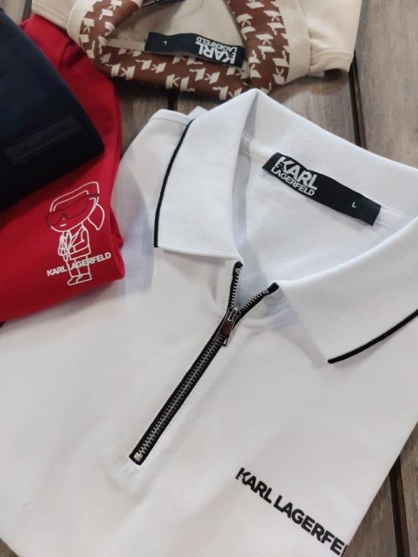 Karl Lagerfeld RED Polo Premium Collar Neck T-shirt F3931-re - Image 11