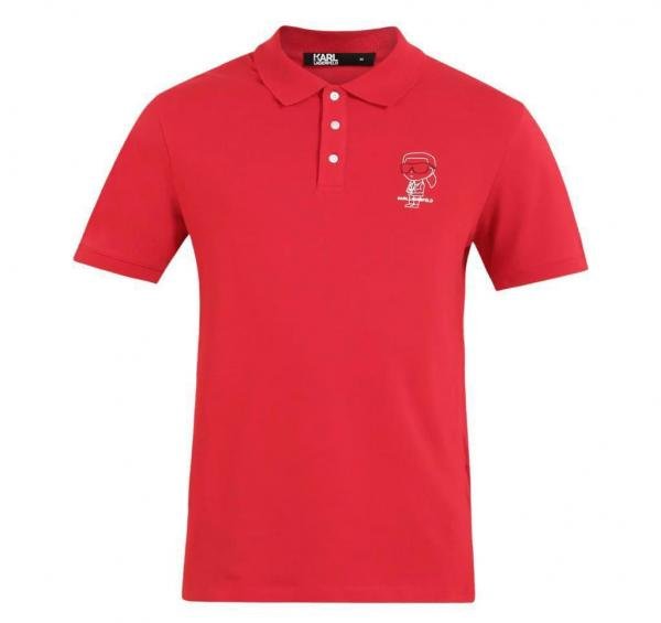 Karl Lagerfeld RED Polo Premium Collar Neck T-shirt F3931-re - Image 2