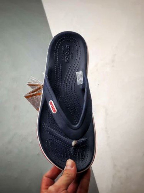 Buy Crocs croc bayaband flip navy pepper legit quality Shoes Online in India - Bootery - Image 3