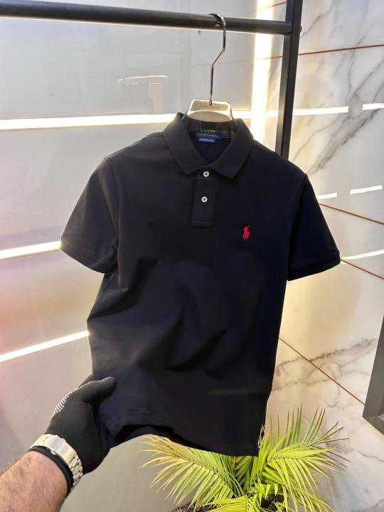 Ralph Lauren Ralph Lauren Black Polo Premium Collar Neck T-shirt F3926-bl - Image 10