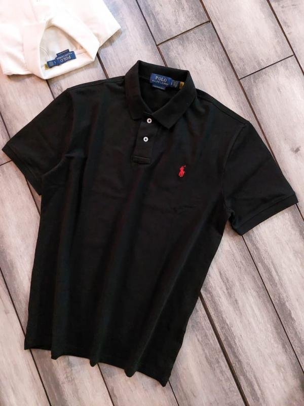 Ralph Lauren Ralph Lauren Black Polo Premium Collar Neck T-shirt F3926-bl - Image 9