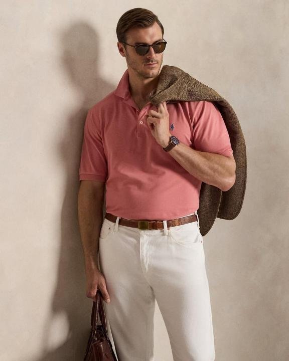 Ralph Lauren Ralph Lauren Coral Polo Premium Collar Neck T-shirt F3926-co - Image 9