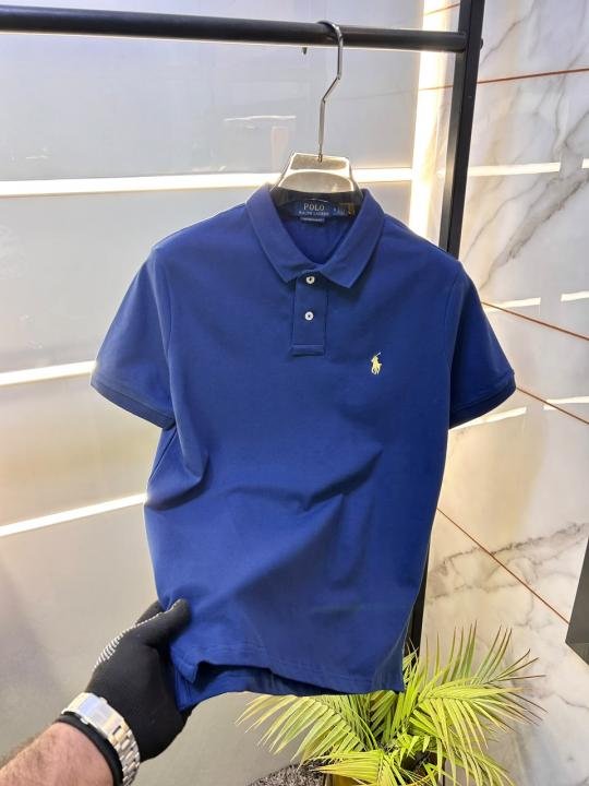 Ralph Lauren Ralph Lauren Blue Polo Premium Collar Neck T-shirt F3926-bu - Image 11