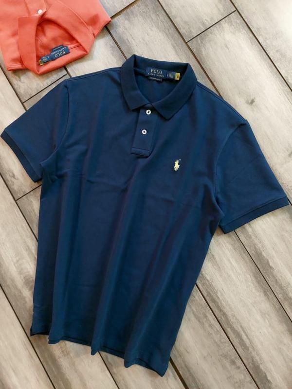 Ralph Lauren Ralph Lauren Blue Polo Premium Collar Neck T-shirt F3926-bu - Image 10