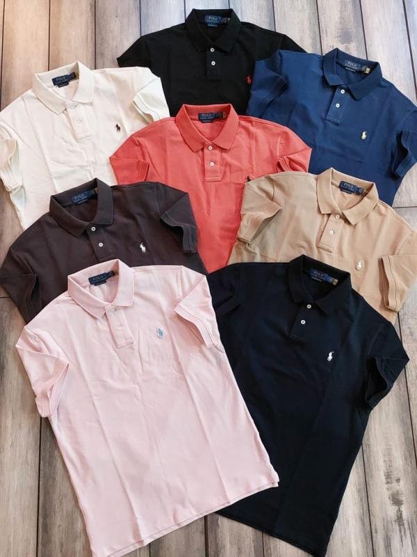 Ralph Lauren Ralph Lauren Blue Polo Premium Collar Neck T-shirt F3926-bu - Image 7