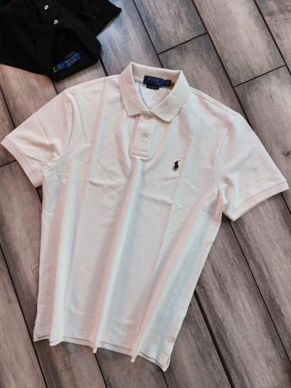 Ralph Lauren Ralph Lauren Cream Polo Premium Collar Neck T-shirt F3926-cr - Image 11