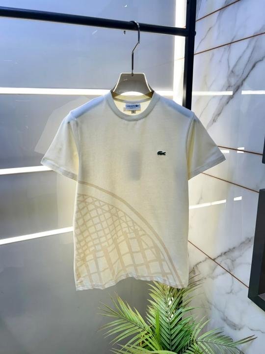 Lacoste Lacoste Cream Premium Round Neck T-shirt F3826-c1