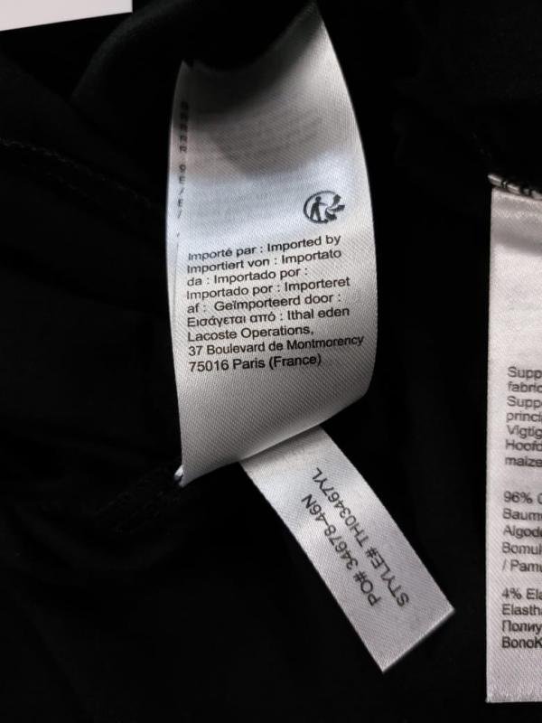 Lacoste Lacoste Black Premium Round Neck T-shirt F3826-b4 - Image 2