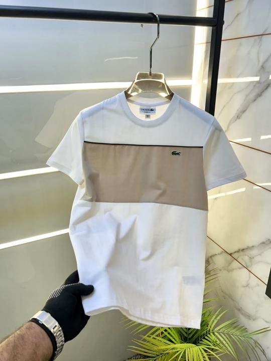 Lacoste Lacoste Cream Premium Round Neck T-shirt F3826-c3 - Image 9