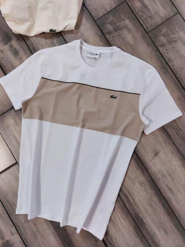 Lacoste Lacoste Cream Premium Round Neck T-shirt F3826-c3 - Image 8