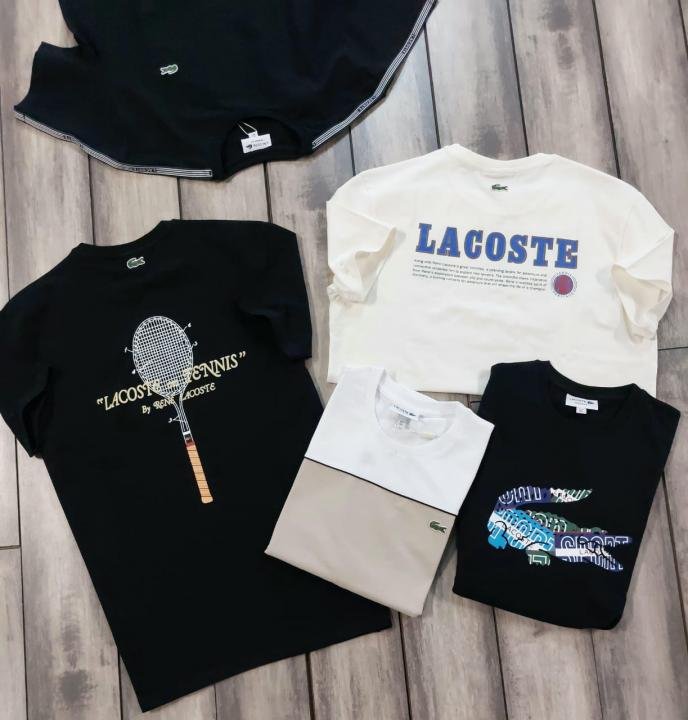 Lacoste Lacoste Cream Premium Round Neck T-shirt F3826-c3 - Image 3
