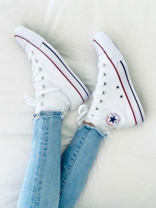 Buy Converse Convers Women All Star High Canvas White Shoes Online in India - Bootery - Image 4