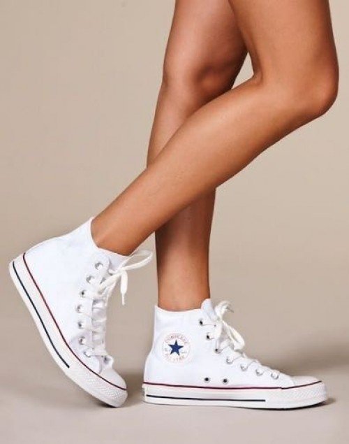 Buy Converse Convers Women All Star High Canvas White Shoes Online in India - Bootery - Image 2