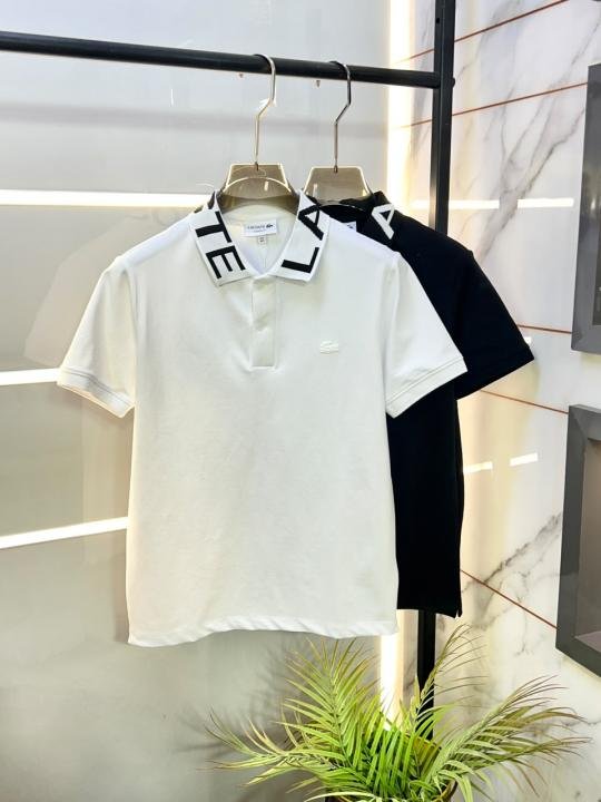 Lacoste Lacoste Black Polo Premium Collar Neck T-shirt F5043-bl - Image 2