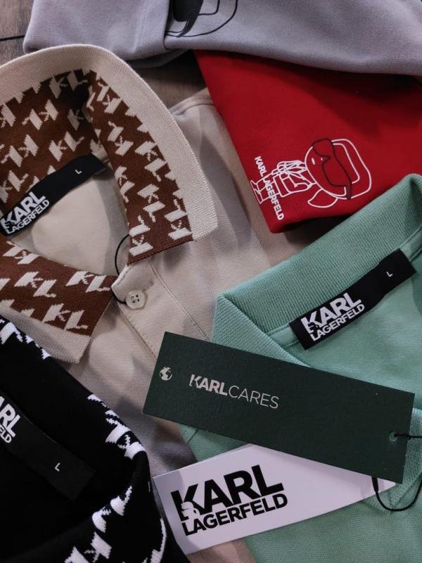 Karl Lagerfeld GREEN Polo Premium Collar Neck T-shirt F3931-gr - Image 10