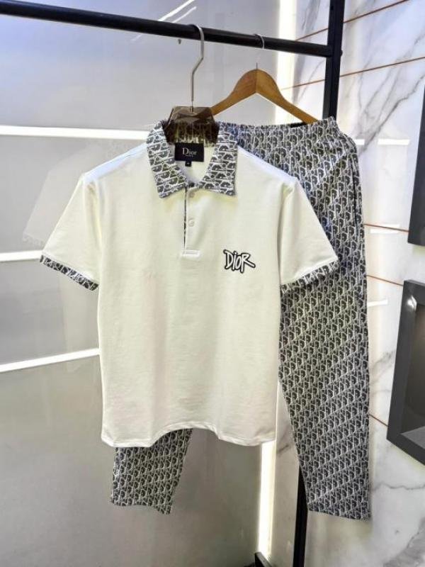 Christian Dior Christian Dior White Imported Monogram Premium Track Suit With Brand Carry Bag F3681-w1