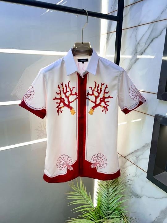 Casablanca Imported Pink Premium Half Sleeves Printed Shirt F5044-pi