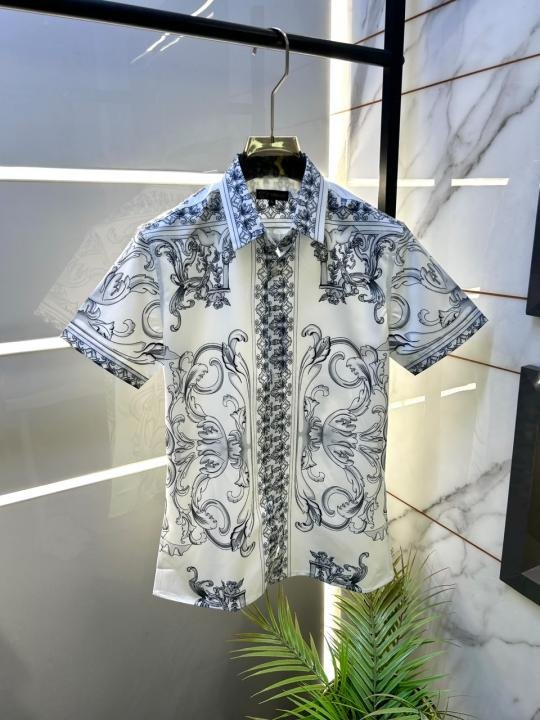 Versace Imported White Premium Half Sleeves Printed Shirt F5044-w2
